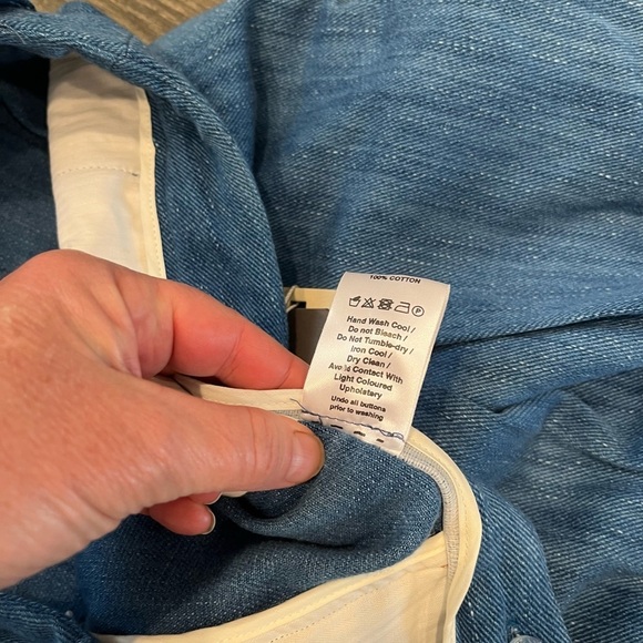 Palmer Harding Blue Denim Wide Leg Gratitude Trousers Size 12 NWT - Picture 11 of 12